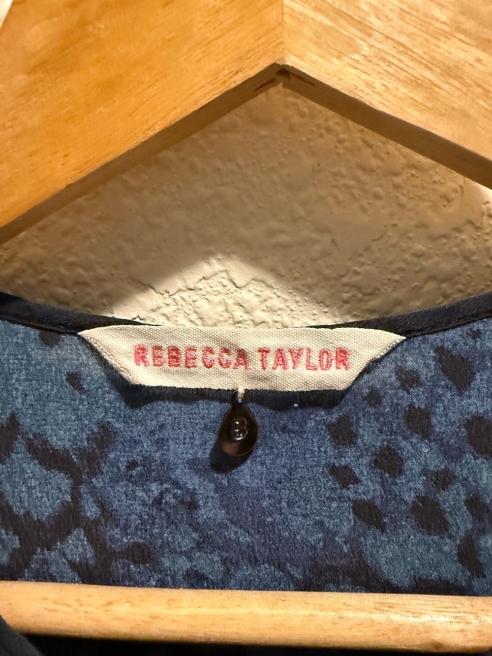 100% Silk Rebecca Taylor Navy & Black Sleeveless Animal Print Dress - Picture 3 of 6